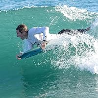 Vista 6 de ATUNAS Tablas de cuerpo, 33 a 43 pulgadas, bodyboard para playa con correa de muñeca, espuma sólida de PE/EVA impermeable de celda cerrada, surf