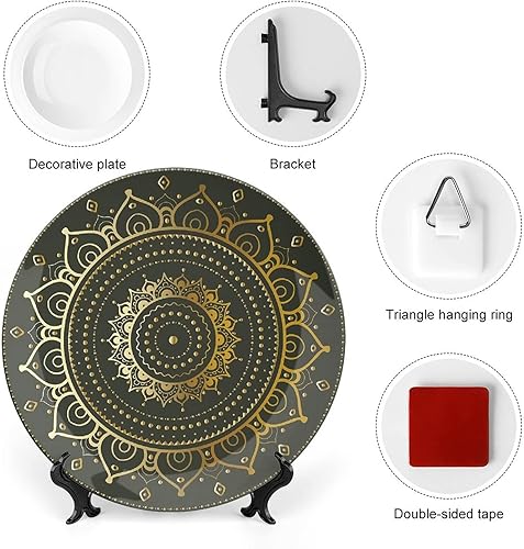 Miniatura 10 de Plato decorativo de 7 pulgadas, plato de vajilla Golden Retriever, diseño de cachorro de pedigrí joven, dulce perro bebé, decoración de pared de