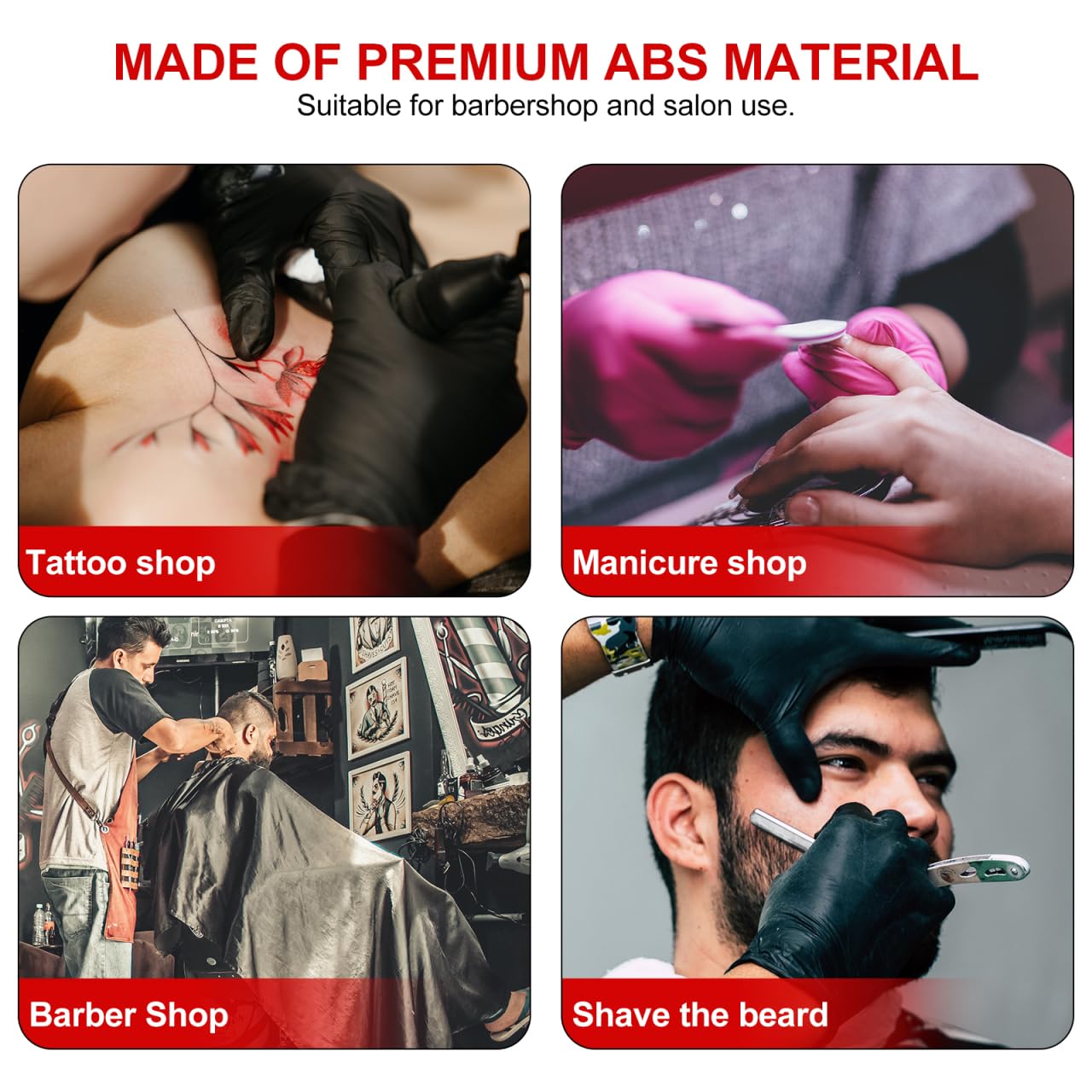 Healeved Contenitore Per Lamette Usate in ABS 6"x3.7"x3.7" Smaltimento Lame Sicuro con Coperchio a Scatto