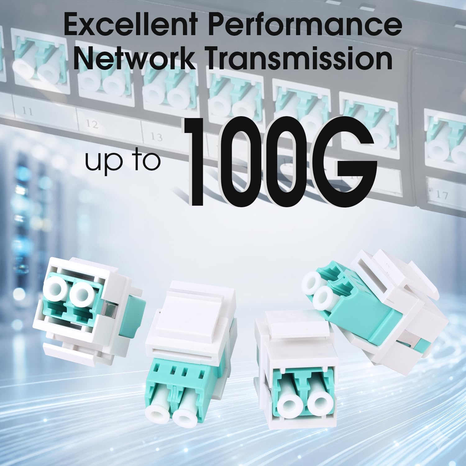Pannello patch in fibra multimodale LC OM3/OM4 a 48 porte 1U, rack da 48