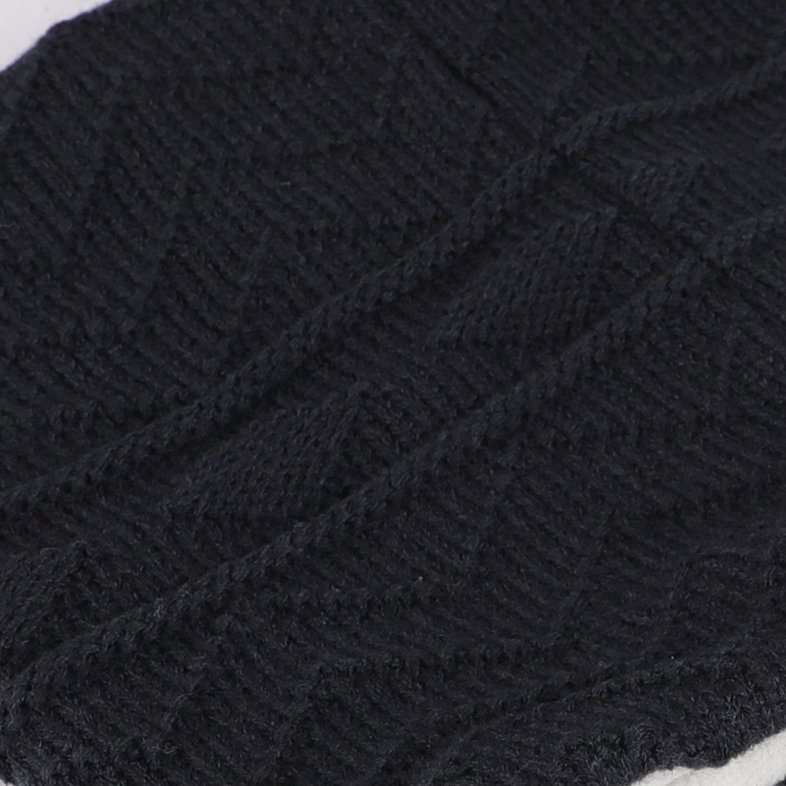 IBLUELOVER 3Pcs Ensemble Bonnet Tricoté Enfant Écharpe Gants d'hiver Cagoules Ski Chaud Tour De Cou Moufle Fille Garçon Bonnet Pompon avec Épaisse Doublure Polaire Chapeau Oreillette et Cache-Cou
