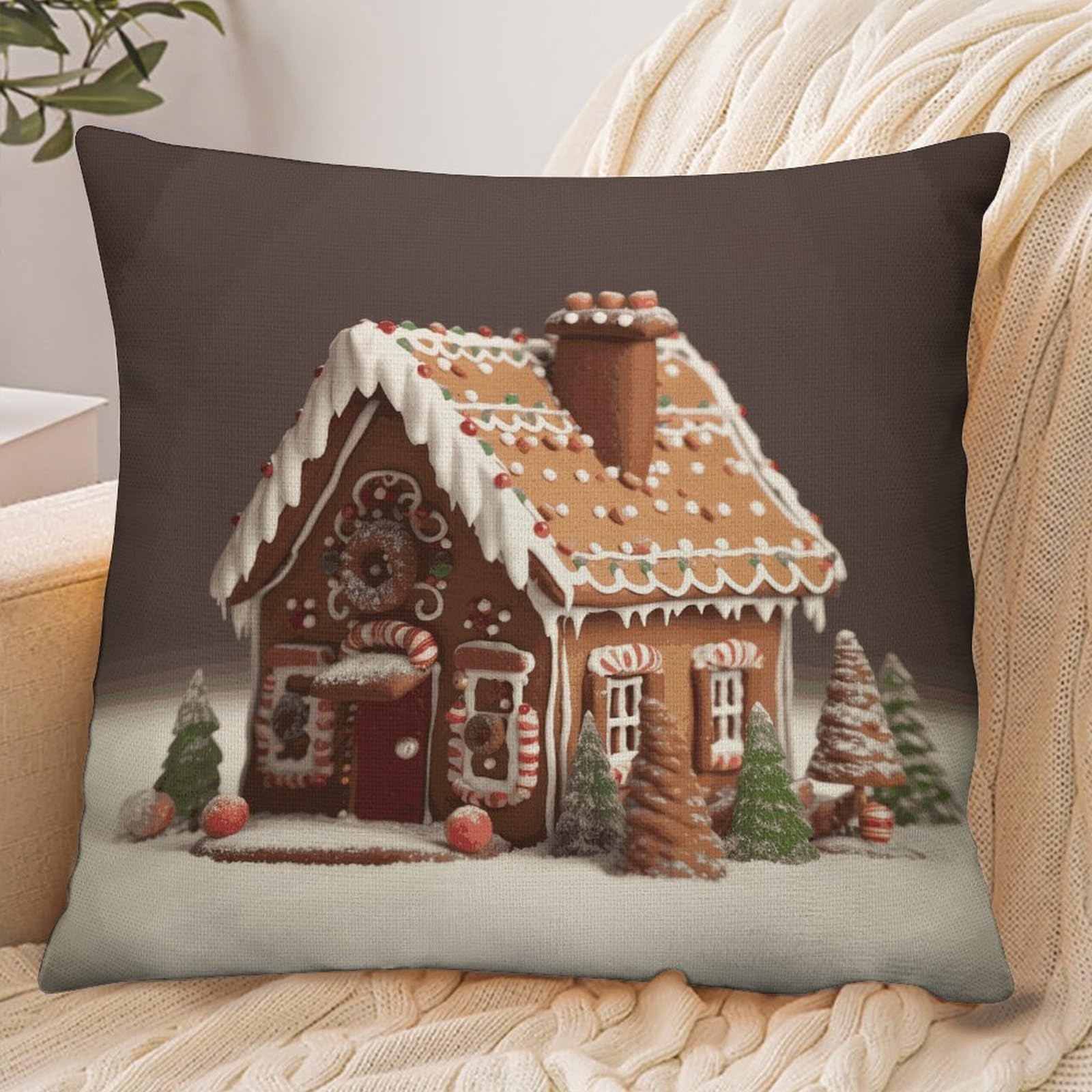 Fekiloot Style Gingerbread House Pillowcase Pillow Sham Pillow Case