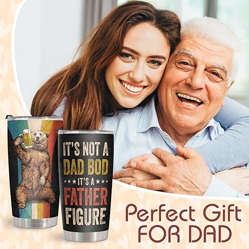 Miniatura 3 de Regalos de cumpleaños para el día del padre para papá de hija, hijo, niños, esposa, vaso de acero inoxidable de 20 onzas, regalos de cumpleaños para