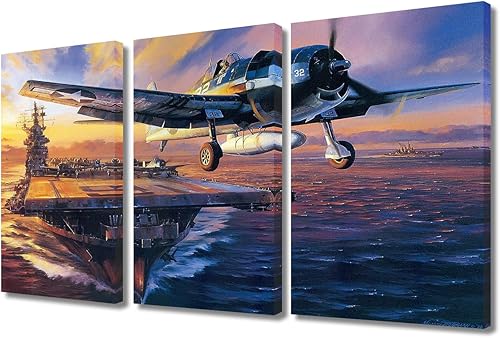 Miniatura 81 de Lienzo decorativo para pared, 3 piezas, póster de nariz de avión, arte de hélice gris, decoración del hogar, lienzo inspirador, decoración de pared