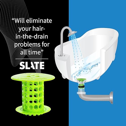 Miniatura 45 de TubShroom, la ducha revolucionaria con tubo protector de cabello receptor/filtro/atrapar Gris