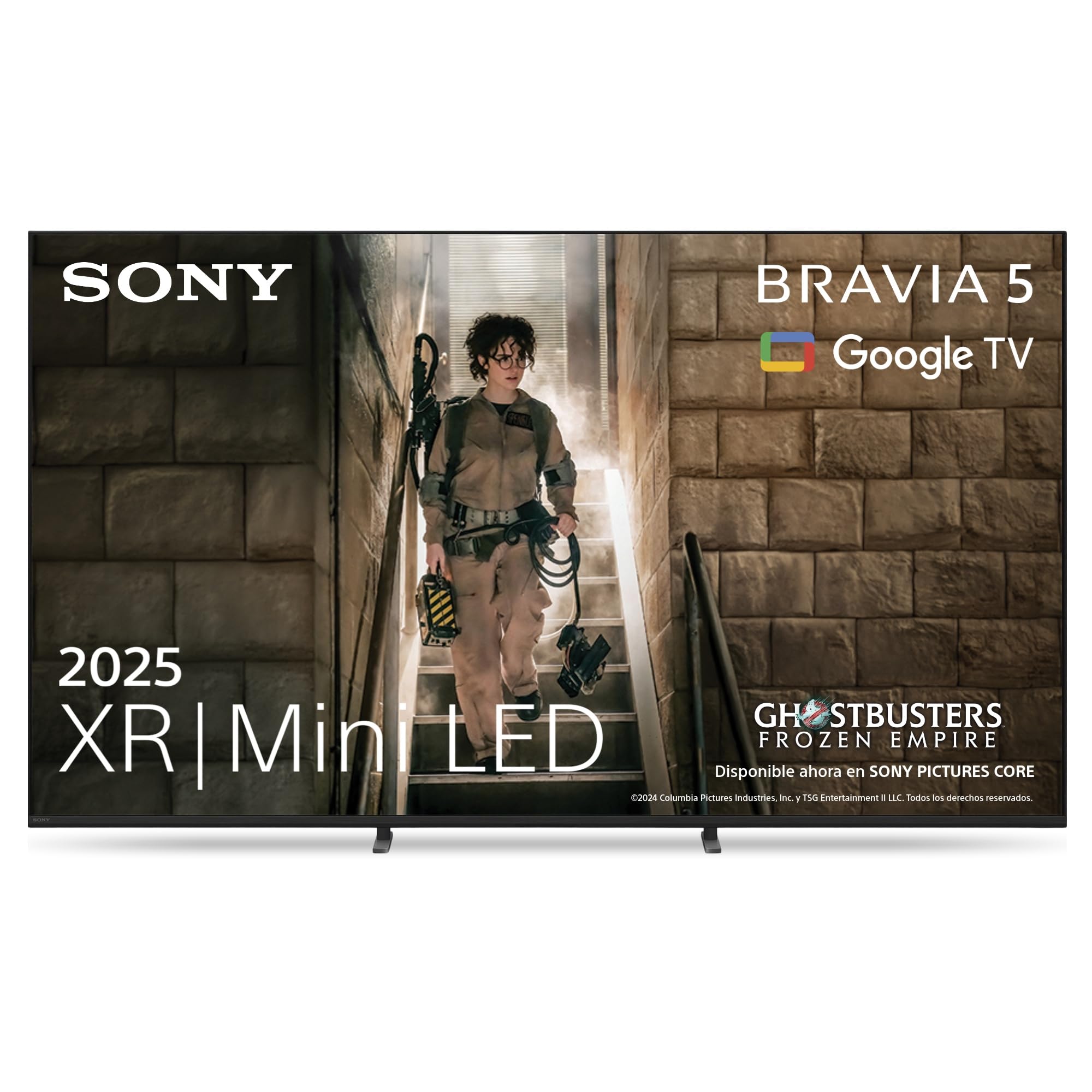 Sony BRAVIA 5, Mini LED 55 Pulgadas, Procesador XR con IA, Acoustic Multi-Audio, Dolby Vision/Atmos, IMAX Enhanced, Google TV 2025, Apple AirPlay 2, Eco Dashboard 2, Menú Gaming, 55"