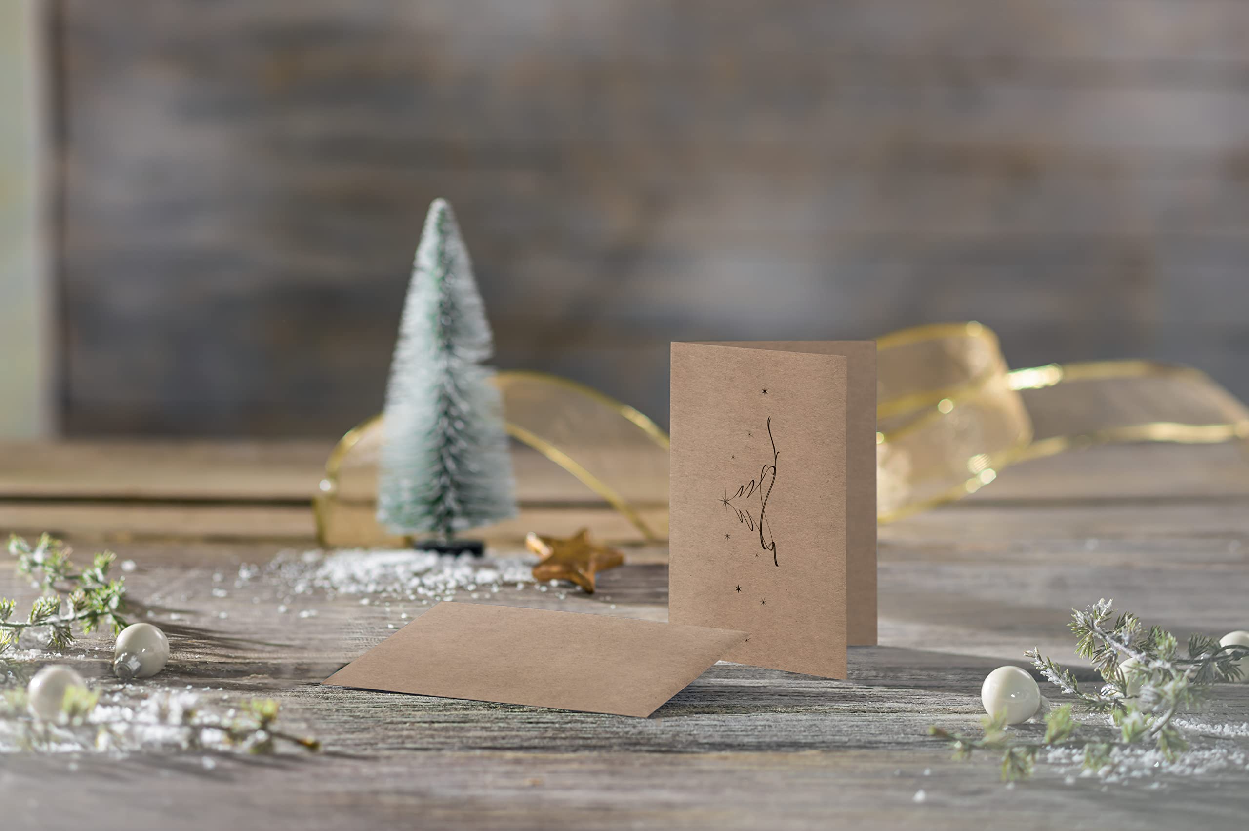 SIGEL DS071 Christmas Cards "Christmas tree", A6 landscape, 10 cards, easy to print, N.A, Mittel - Image 2