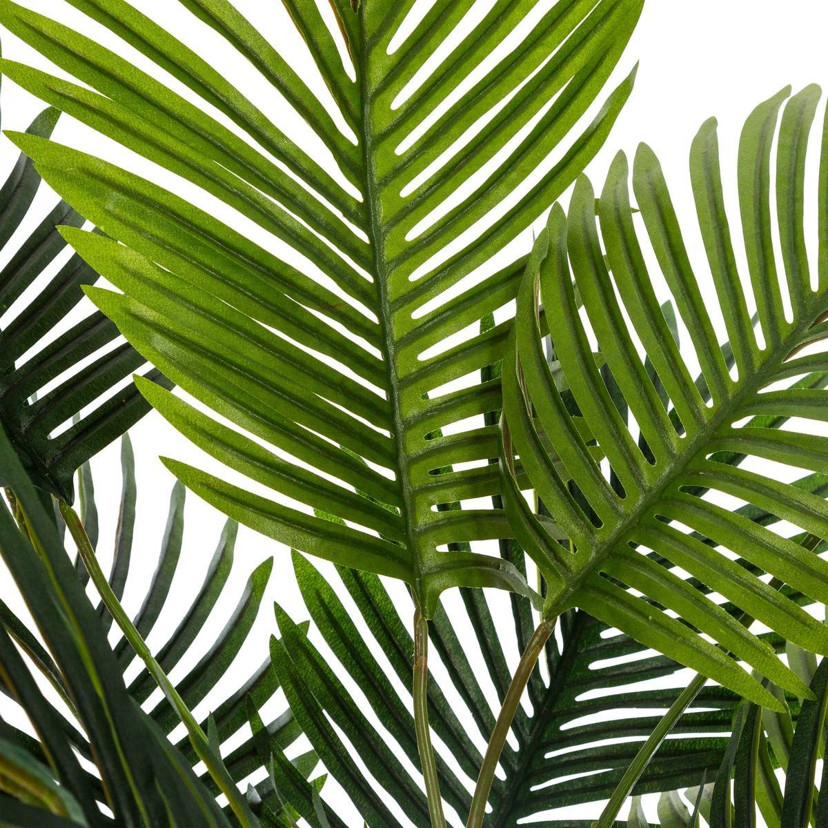 Plante Artificielle Palmier dans Un Pot en céramique Pied en Bois H 72 cm - Atmosphera
