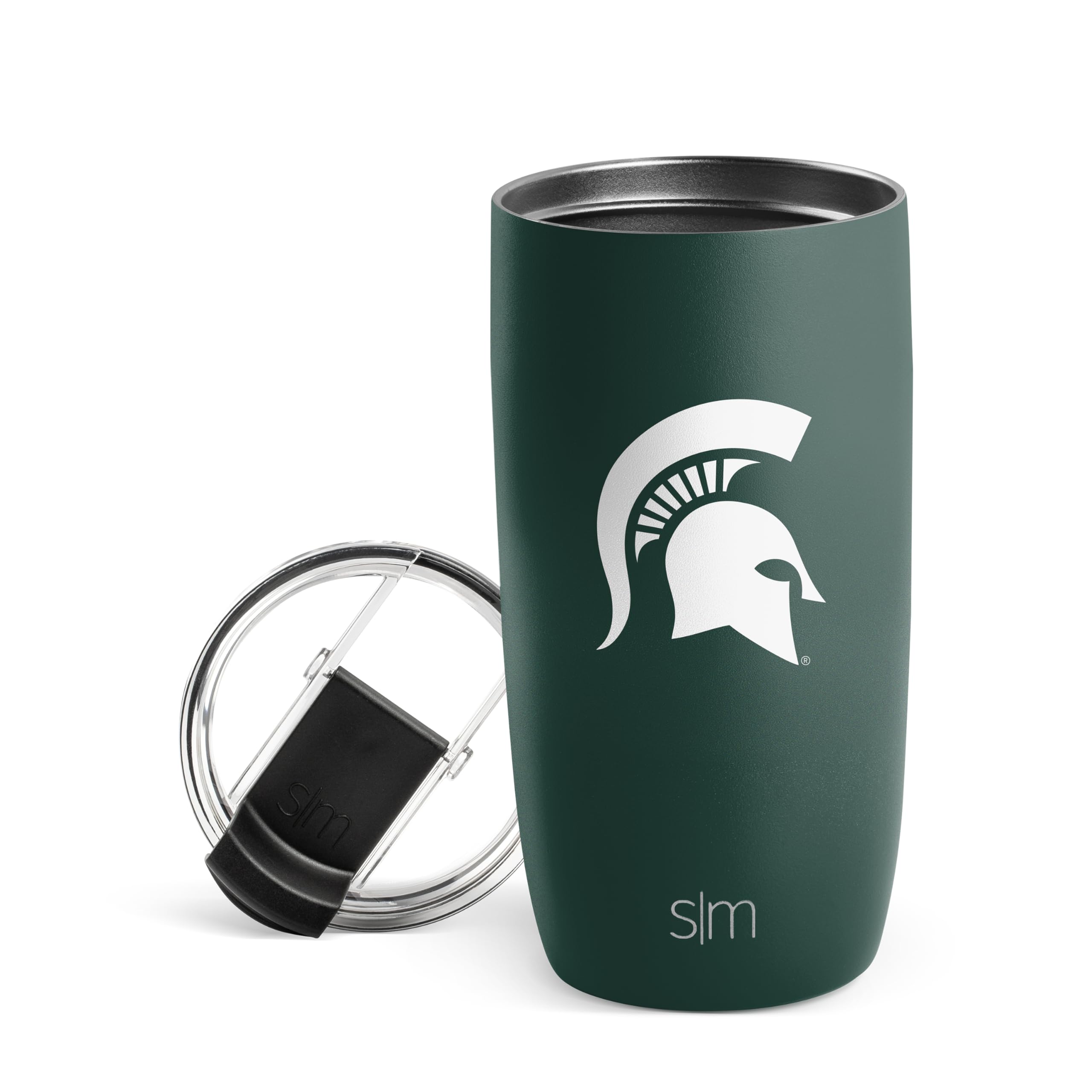 Simple Modern Officially Licensed Collegiate Michigan State Spartans 16oz Travel Coffee Tumbler with Flip Lid | NCAA Football Gifts for Men, Women | Voyager Collection | Michigan State University