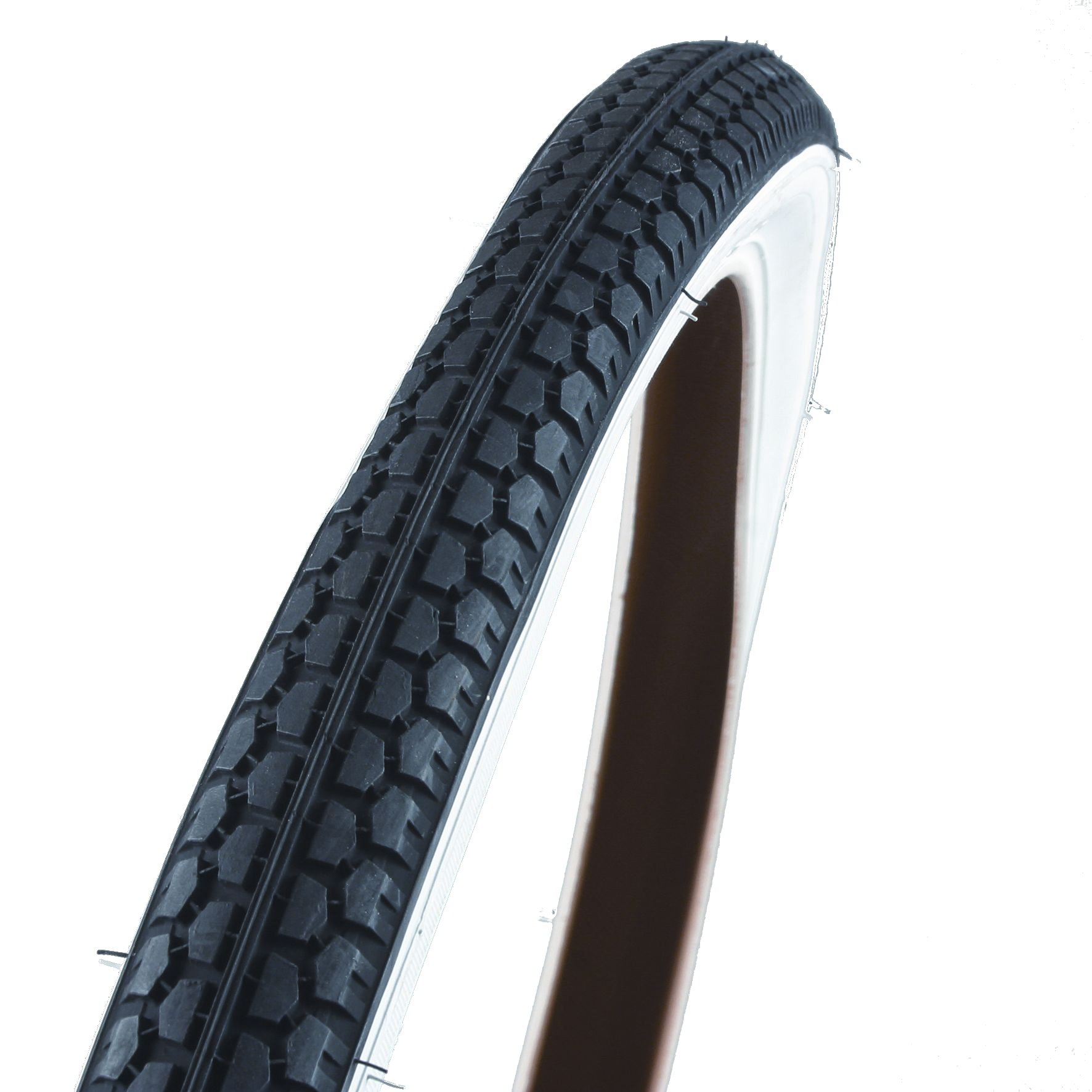 Fischer Fahrrad-Reifen 26 Zoll x 1,75 schwarz/weiß mit Schlauch 26 x 1,50-2,125 und Dunlop-Ventil Sport & Freizeit