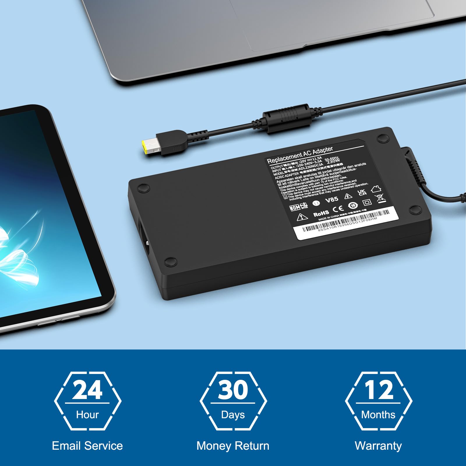 230W ładowarka do Lenovo Legion 5 7 5 Pro C7 S7 Y520 Y540 Y545 Y700 Y730 Y740 Y7000P Y900 Y910 Y920 ThinkPad P15 P17 P50 P53 P70 P71 P72 P73 Ładowarka do laptopa