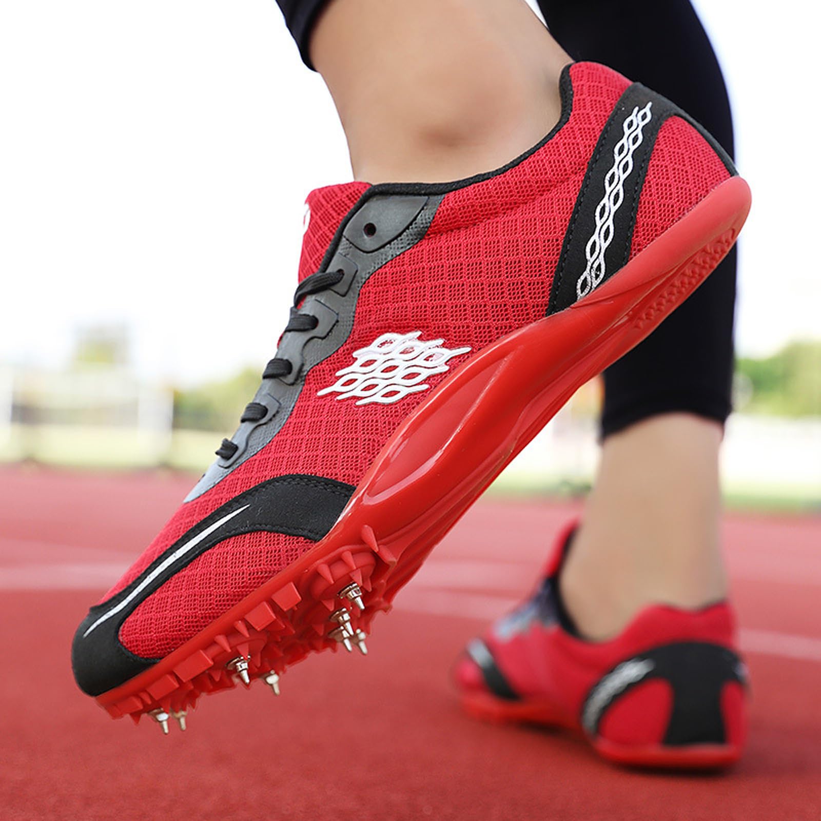Chaussures De Course D'athlétisme Sprint,Pointe AthléTisme Chaussure,Chaussures de sport respirantes et antidérapantes,Chaussures d'athlétisme avec 8 pointes,pour l'entraînement et la compétition