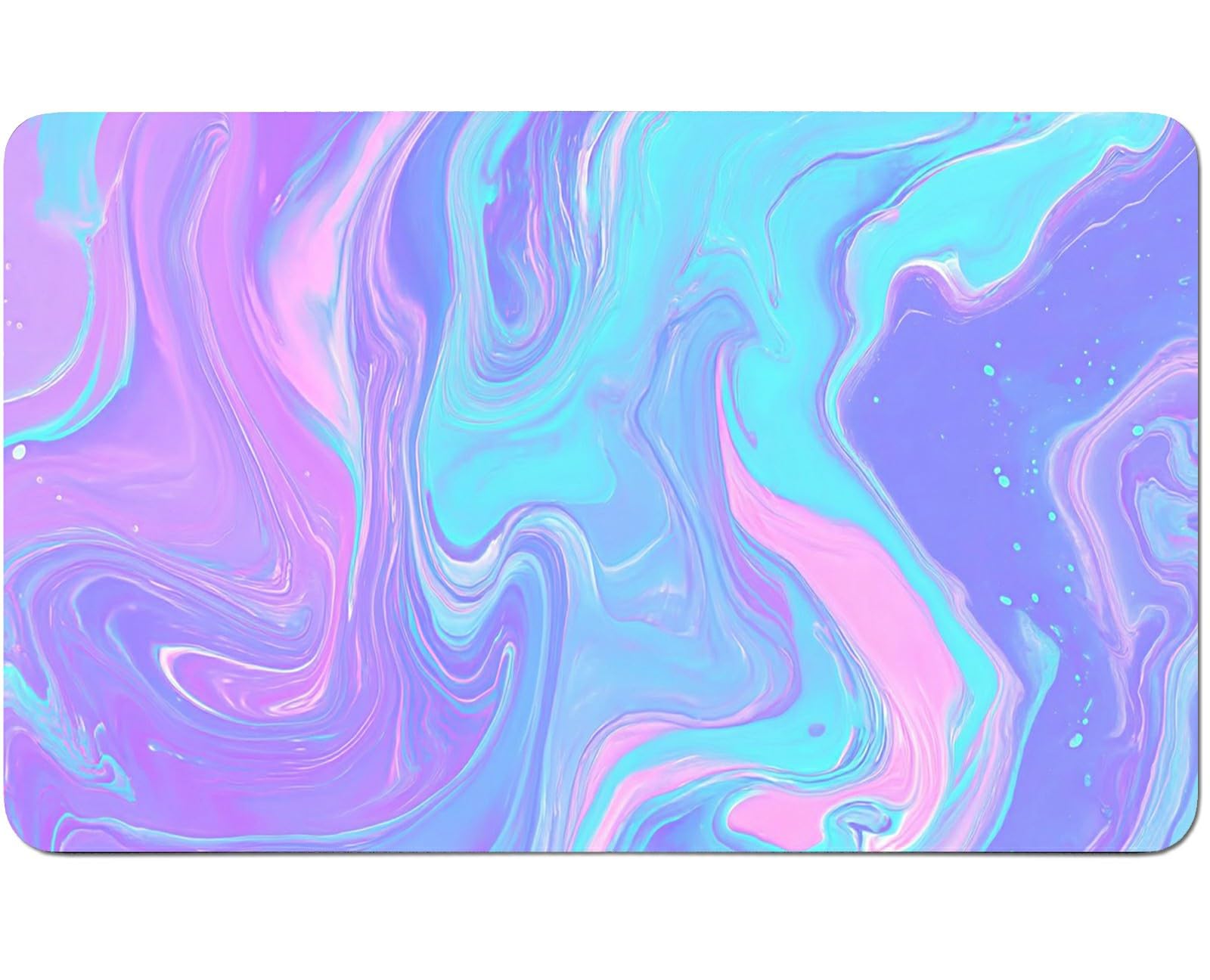 RWUTYTIUL for MTG Card Playmat 24 X 14 Inch with No Zone, Stitched Play Mat for Commander Board TCG RPG CCG Game Desktop Tablet Mouse Pad for Playing Accessories, Purple Texture