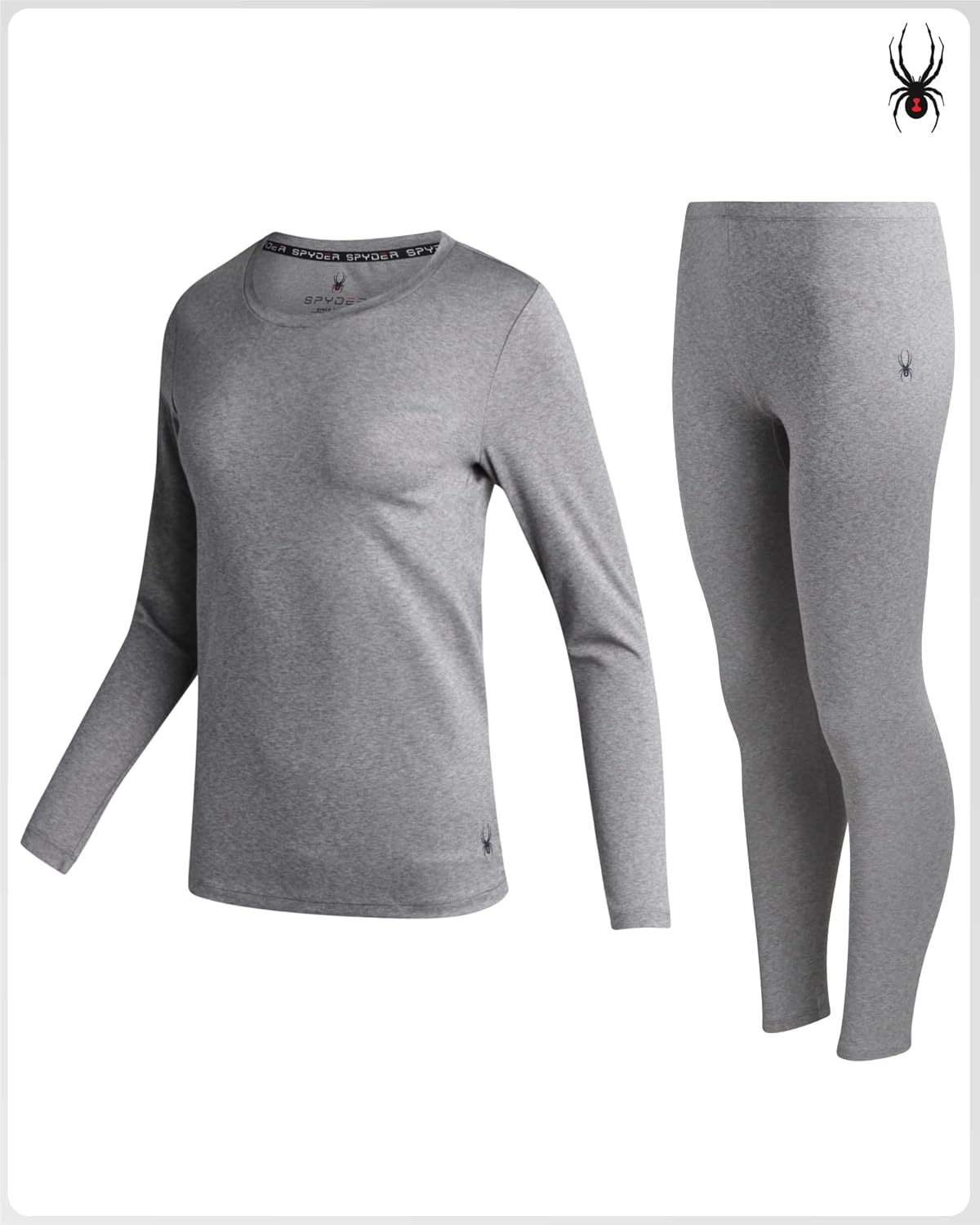Spyder Women's Thermal Underwear Set - 4 Piece Brushed Back Fleece Lined Long Johns Base Layer Set for Women (Sizes: S-XL) - Image 2