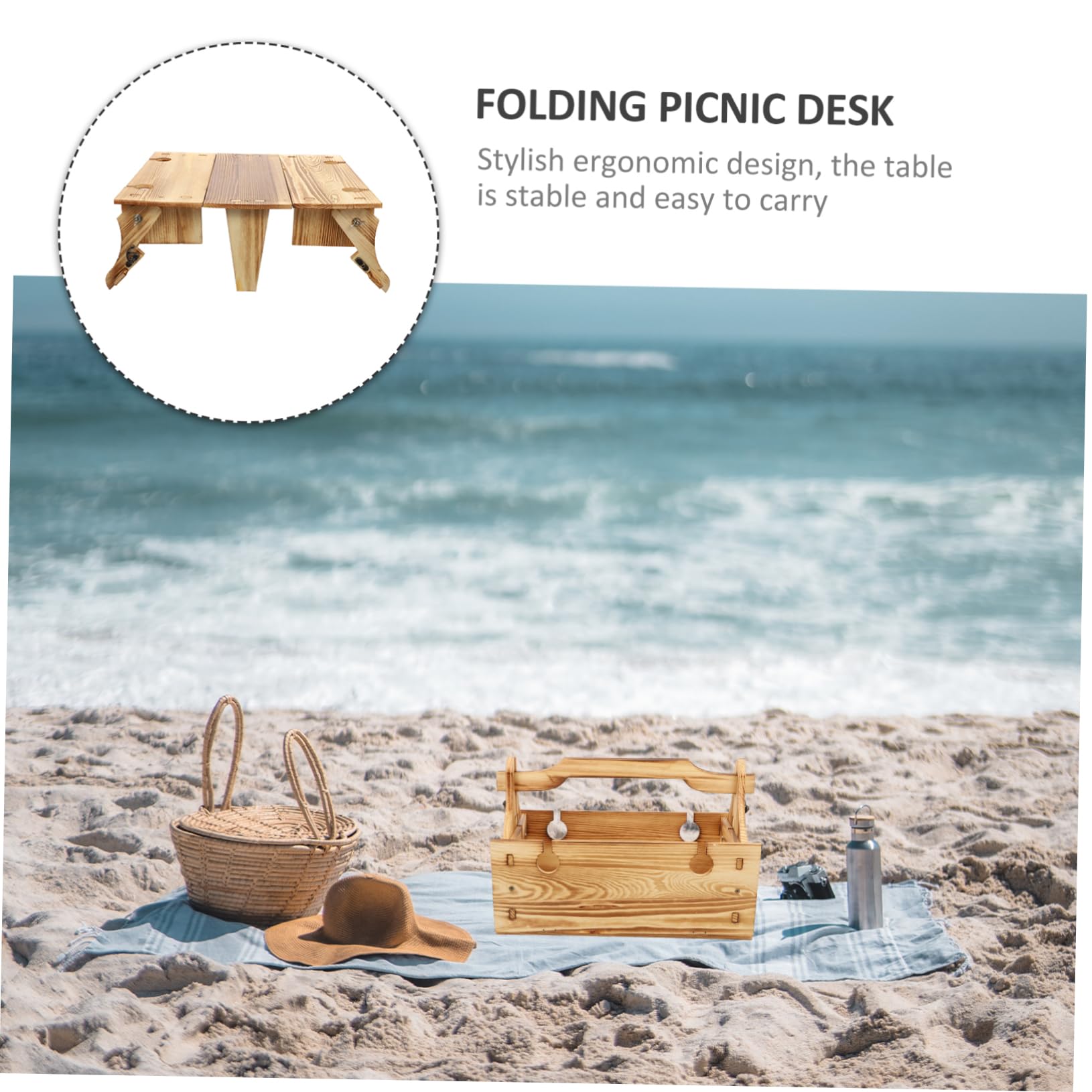 Holz-Aufbewahrungskorb, Klapptisch, Korb, Hochzeit, Blumenkorb, Holz, Outdoor, Campingtisch, Holz, Küchentisch, Outdoor-Tische, Picknicktisch, Campingausrüstung, Holz-Picknicktisch-Set/1019