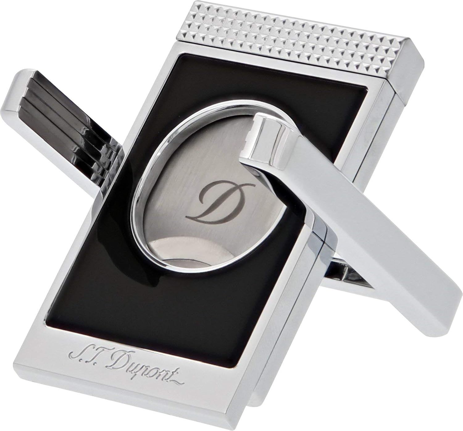 Cigar Cutter Stand, Black and Chrome