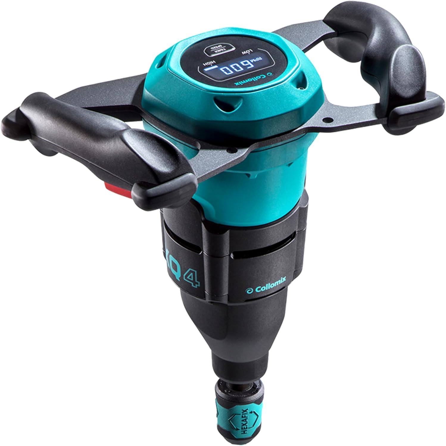 COLLOMIX XQ Paddle Mixer - 3 Speed (400-700 RPM) Portable Material Mixing Drill with Speed and Timer Settings for Max. (3) 50lb Bags - XQ4