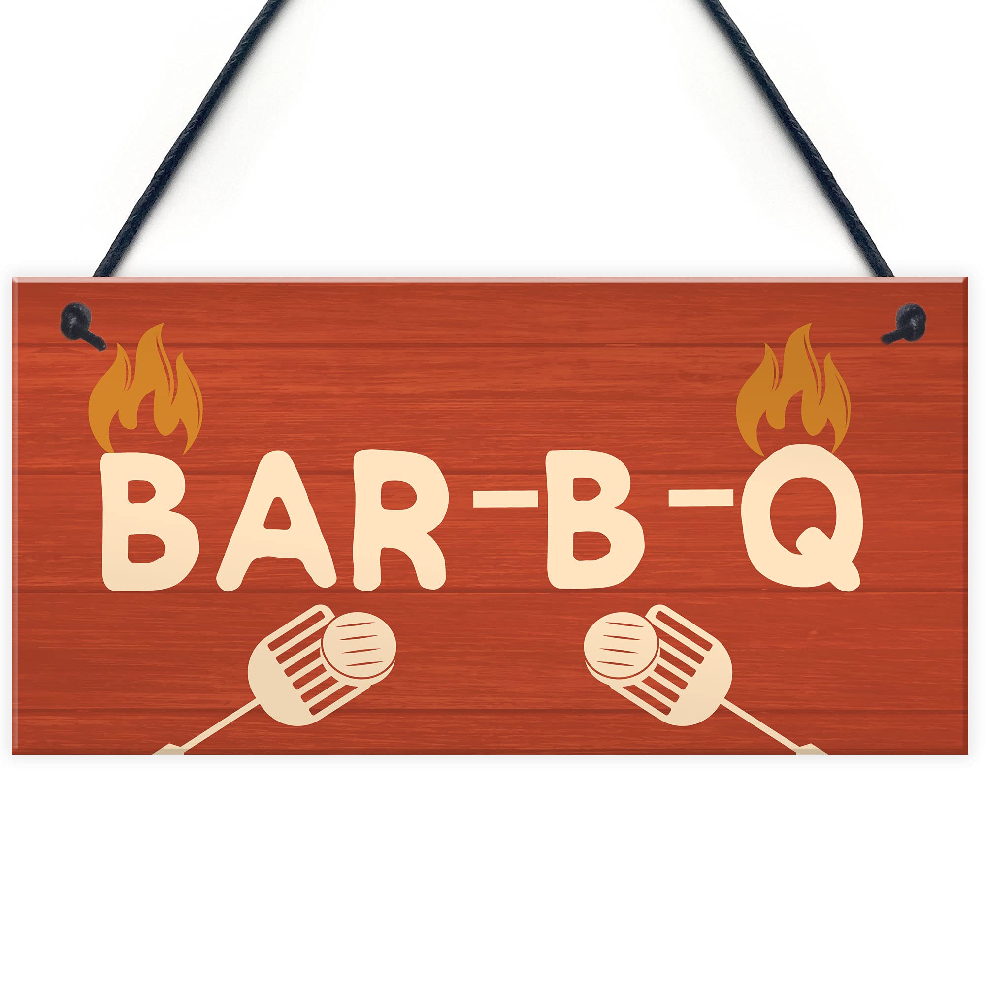 Quirky BBQ Sign Funny Garden Shed Man Cave Sign Gift For Men New Home Gift