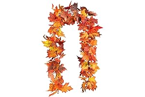 12Ft 6ft/pc Fall Garland Fall Maple Leaves Garland Outdoor