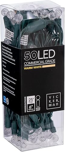 Miniatura 7 de Vickerman 100 Light G12 LED Light Set Yellow Lights on Green Wire