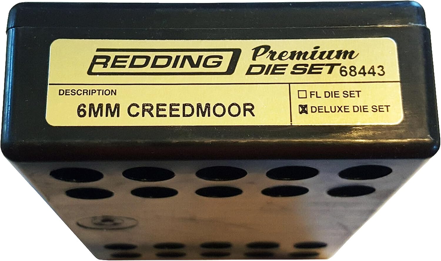 REDDING Premium Series Die Set for 6mm Creedmoor Cartridges | Durable Reloading Dies with Cartridge Loading Block - Full Length Die Set