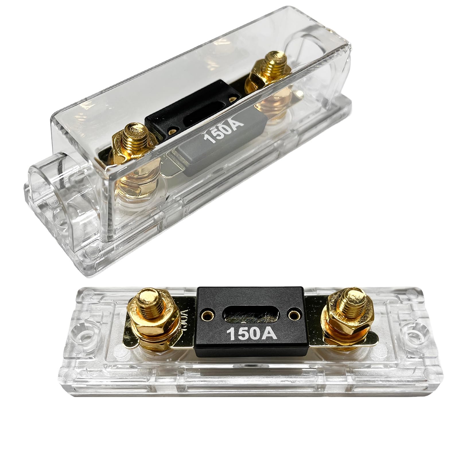 Ohleats 2 PCS ANL Fuse Holder with ANL Fuse, 0/2/4 Gauge AWG in-Line ANL Fuse Holder with 200 Amp Fuse, ANL Fuse & Fuse Holder Block for Alarm Audio Amplifier, Car Accessories (150A)-image-45