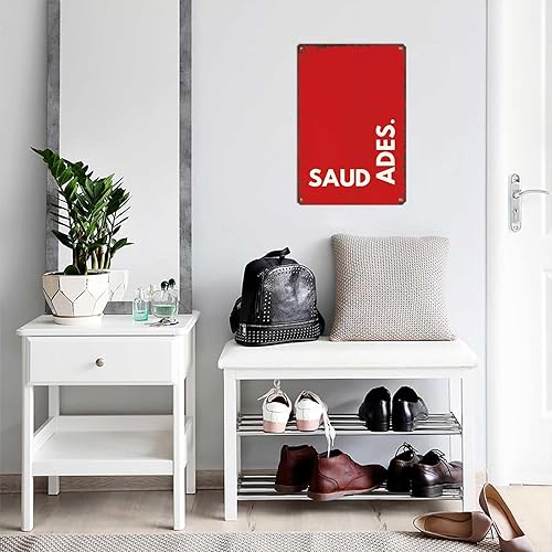 Miniatura 4 de LAHUTK Funny Signs Poster Saudades Metal Wall Art for Office Dorm Room Bar Garage Decor 8X12inch