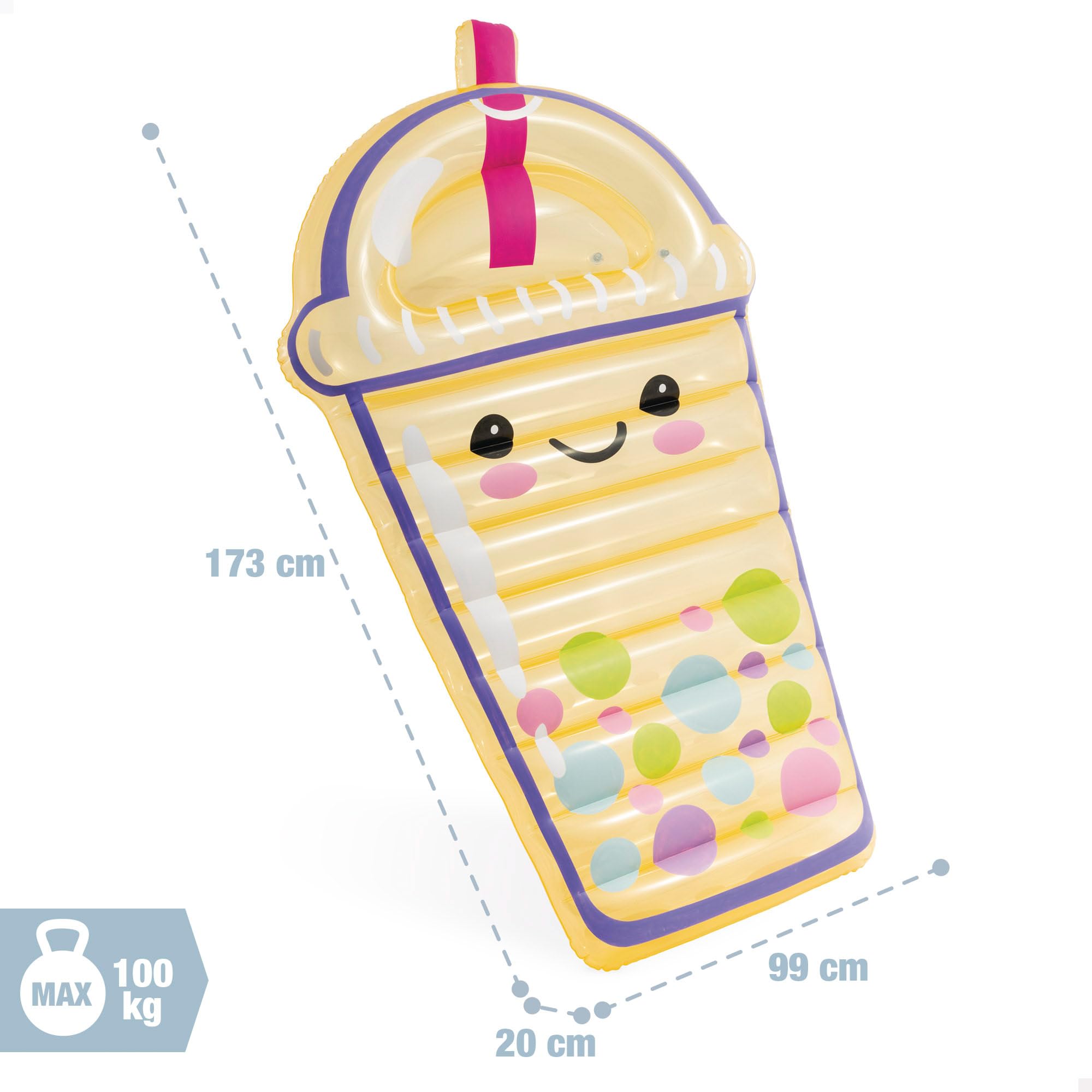 Intex Boba Buddy Float 58738EU (aufgeblasen 173 x 99 x 20 cm/unaufgepumpt 185 x 107 cm)