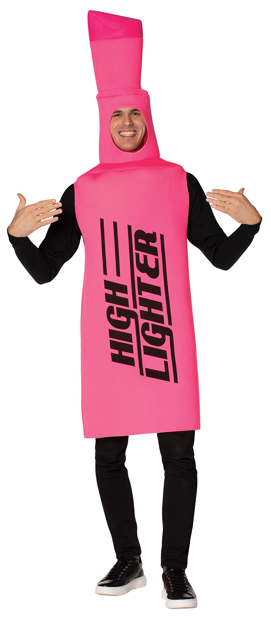 Rasta ImpostaPink Highlighter Office Supplies Halloween Costume, Adult One Size