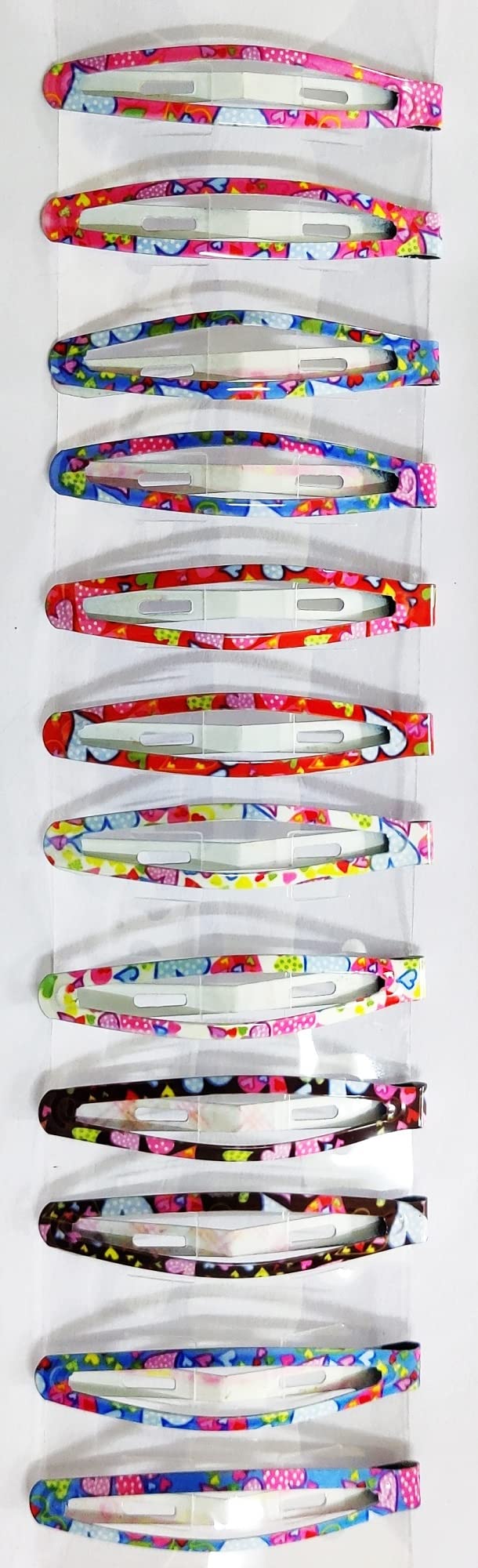 Metal Printed Hair Tik Tak Clips Long No-slip Hair Clips Barrettes for Women and Girls Hairpins for Thick Hair Multicolor 6 Pair-image-15