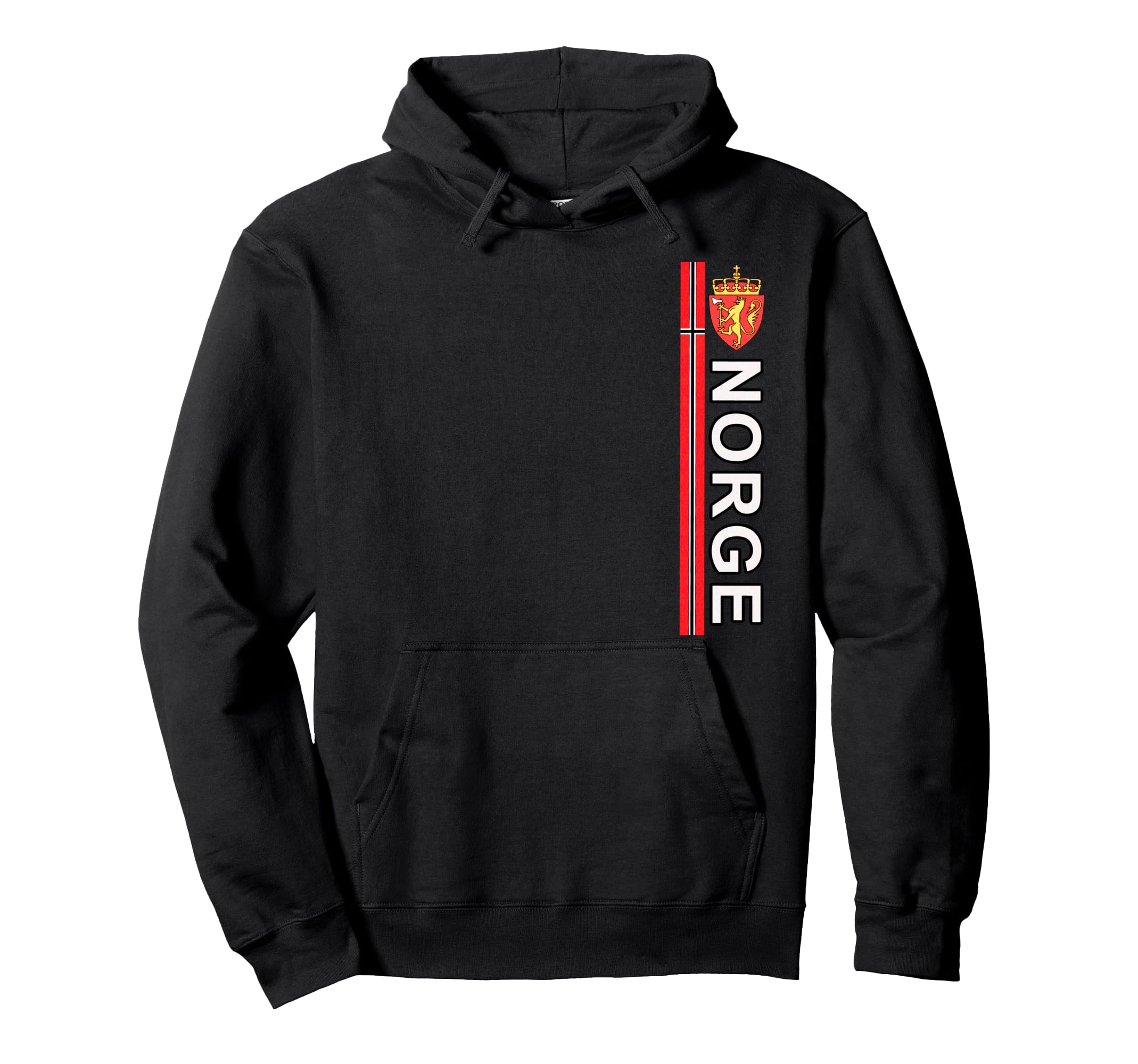 Norge Pride Design - Norwegian Flag Sporty Pullover Hoodie