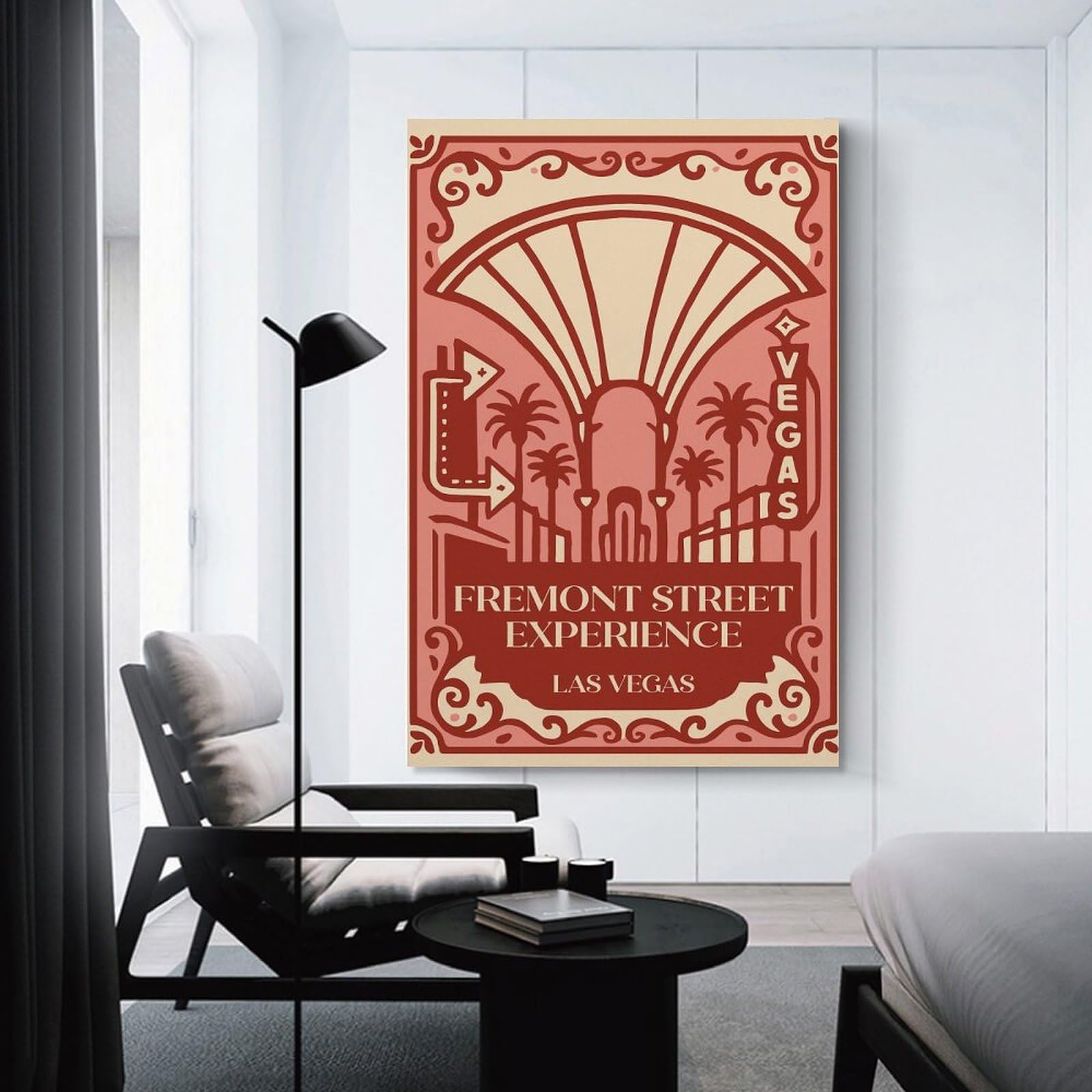 Junmoney Fremont Street Experience Las Vegas Room Decor Wall Art 20x30inch(50x75cm), for Wall Displays, Bedrooms Or Room Updates, Ideal for Building A Coordinated Art Wall
