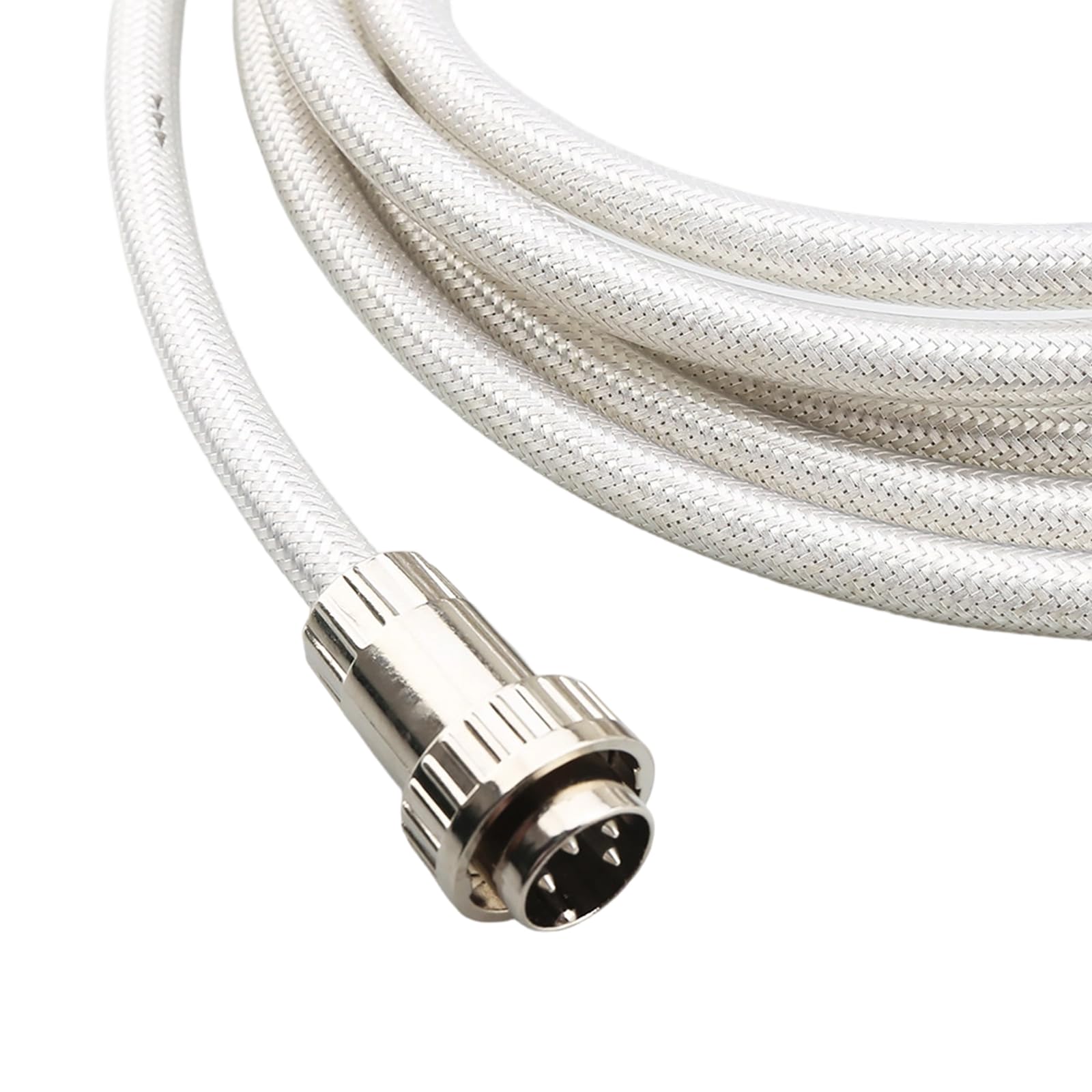 Cavo audio da DIN maschio a 2 RCA a 4 pin con rivestimento in argento di ricambio per accessori di trasmissione audio