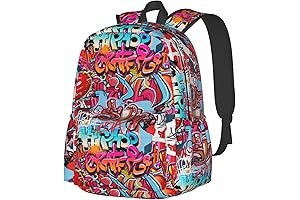 Hip Hop Backpack: Graffiti Wall Laptop Backpack for Style and Functionality