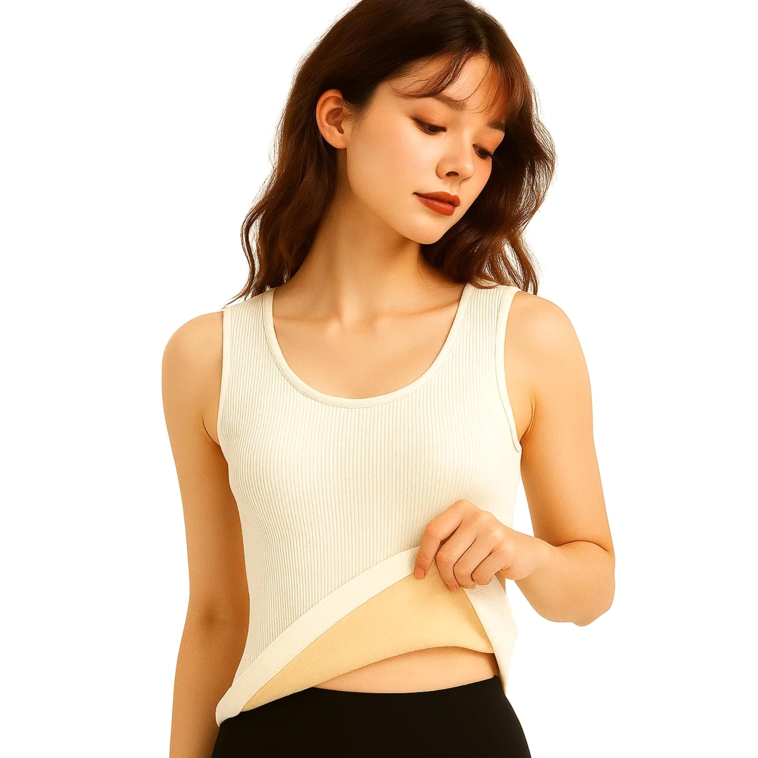 Women’s Winter Thermal Slip with Inner Fleece | Soft Warm Sleeveless Vest for Cold Weather Layering| Cozy Fleece Inside | Perfect Base Layer