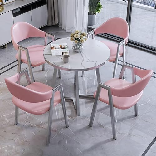 Miniatura 9 de YVYKFZD Juego de mesa y silla para sala de recepción de oficina, juego de mesa de comedor de cocina y café, mesa de conferencias redonda simple para