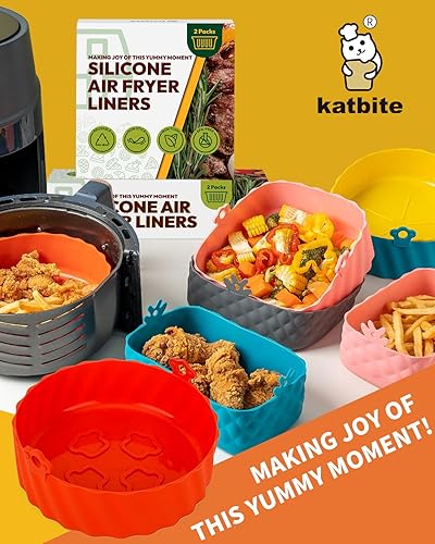 Miniatura 6 de Forros para freidora de aire reutilizables para freidora de aire doble Ninja Foodi, forros rectangulares para freidora de aire, paquete de 2 forros