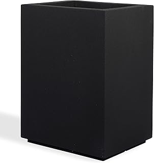 PolyStone Cozumel Tall Modern Outdoor/Indoor Column Planter, 18