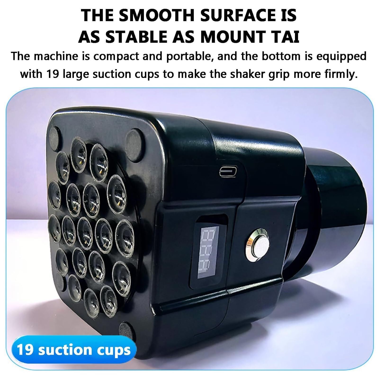 Mini Vortex Mixer, Mezclador De Pintura Eléctrico Con Pantalla Digital De Potencia, Carga Y Conexión, Mezclador De Esmalte Para Botellas De Pintura De 5–100 Ml Para Tinta Pigmentada