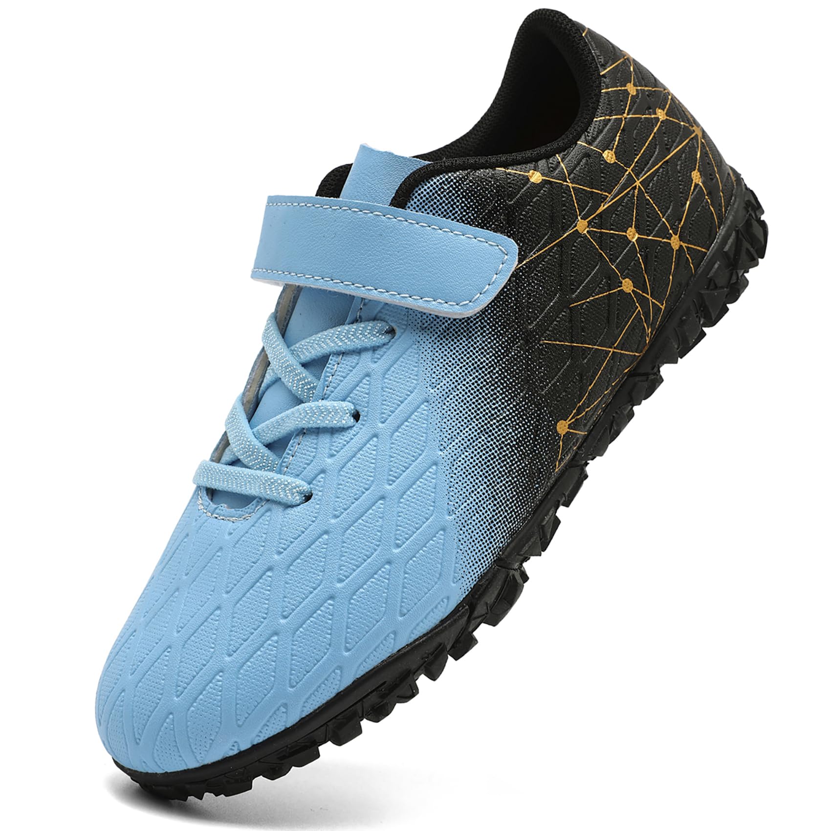 PiDaGlobal Scarpe da Calcio Bambini Ragazzi con Tacchetti Bassi Scarpe da Calcetto Futsal e Allenamento per Interno/Esterno - Antiscivolo Junior
