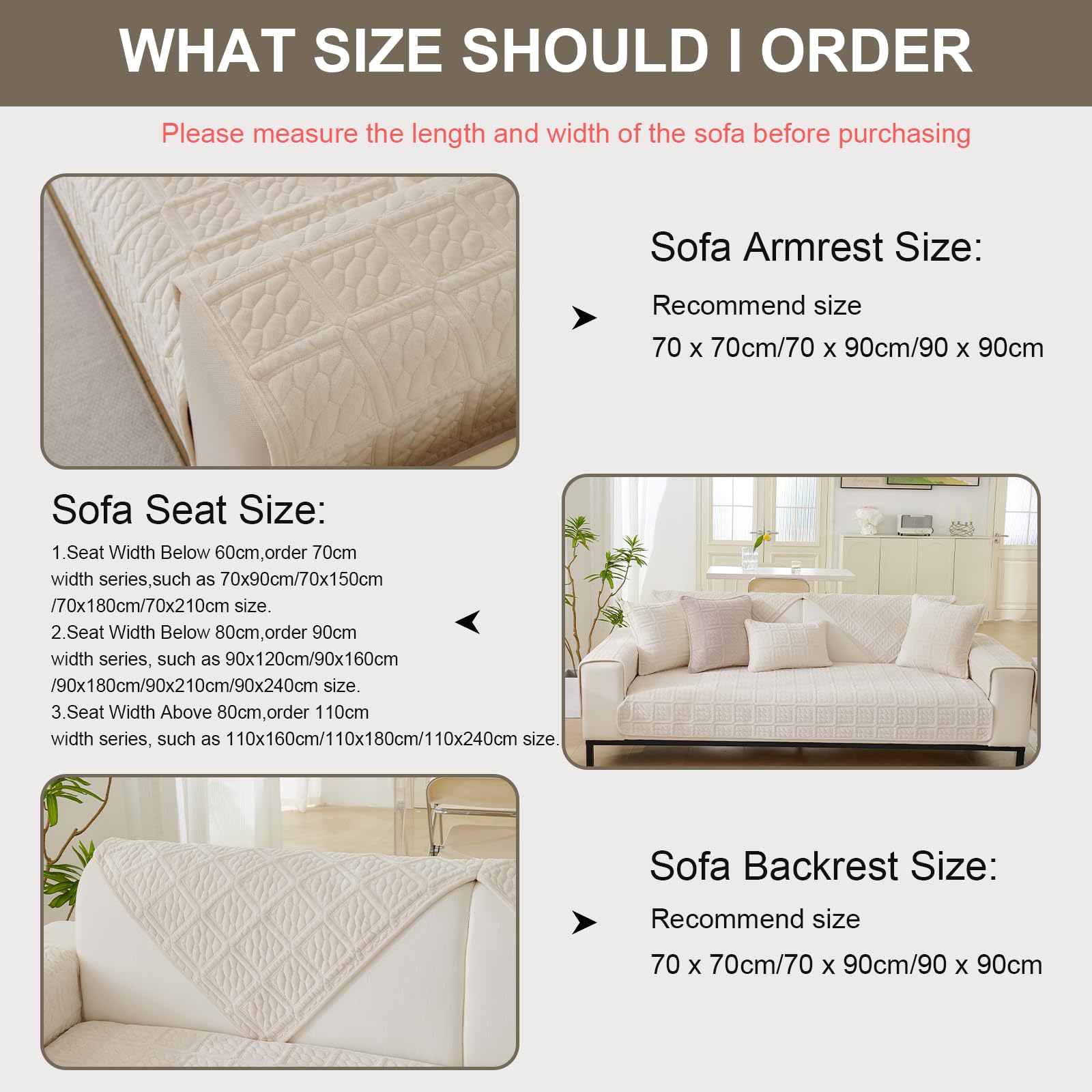 New Milk Velvet Soft Sofa Cover 1 2 3 Seater - Image 4