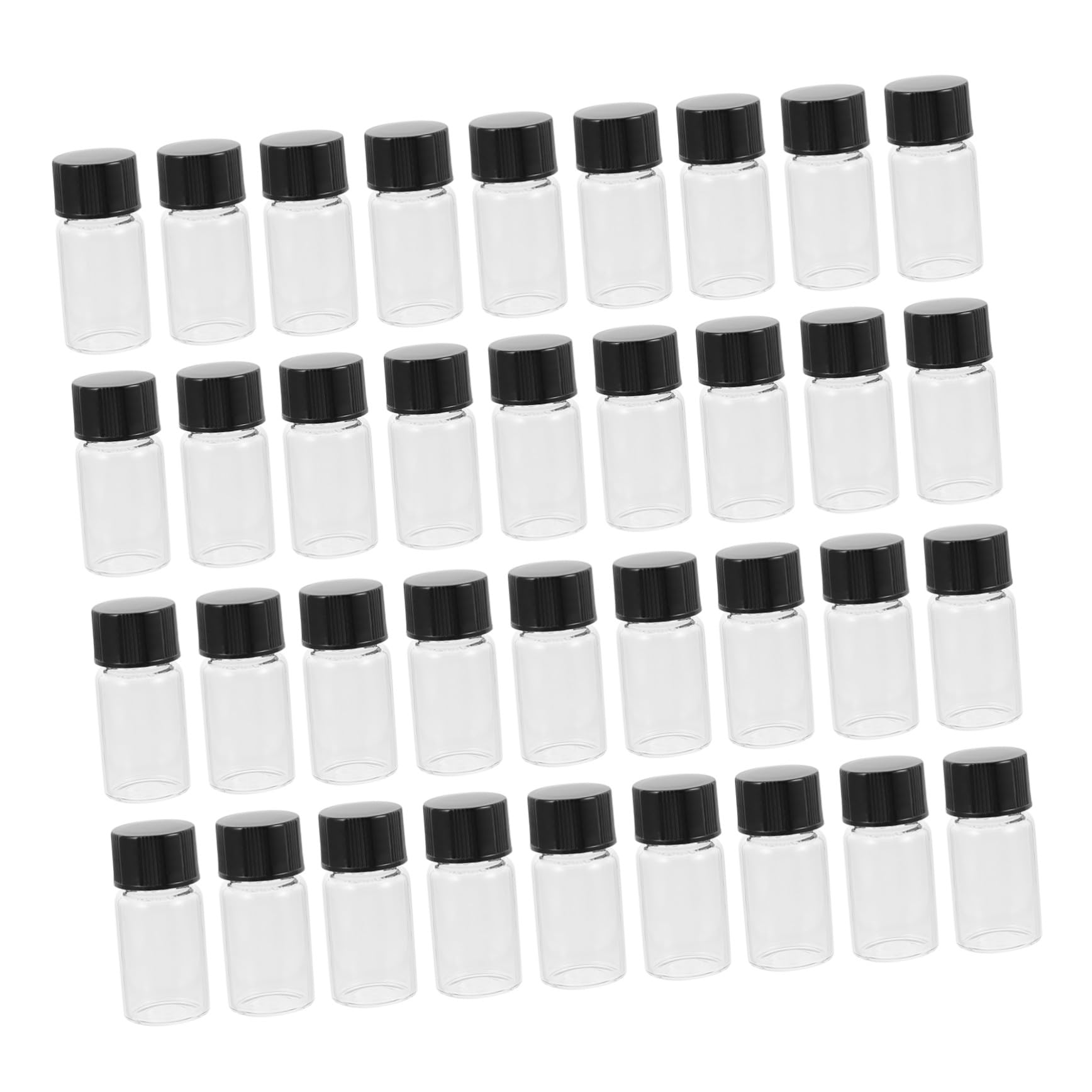 Hemobllo 100pezzi Bottiglie Trasparenti di Reagenti Bocca Vite Bottiglie per Oli Essenziali e Campioni di Laboratorio Forniture per Conservazione di Liquidi