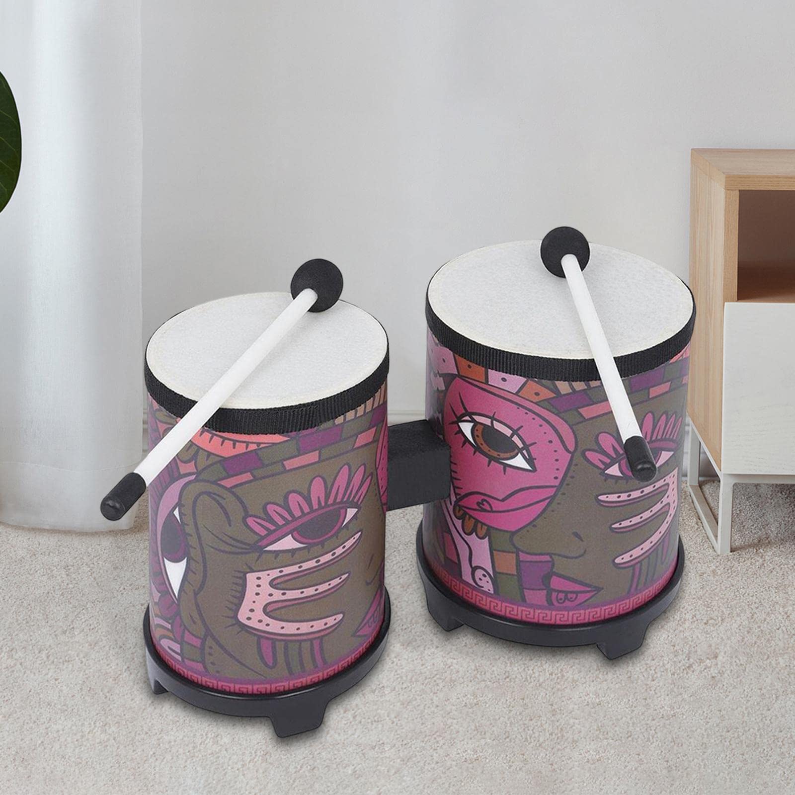 LOVIVER Batteria Batteria Congas da 4” E 5” per Bambini Adulti Principianti