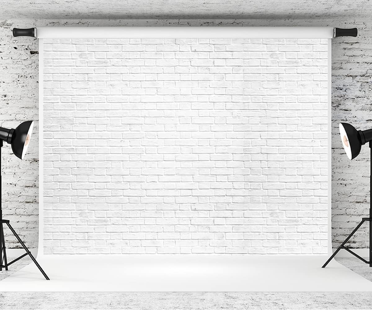 Kate 7×5ft Brick Wall Photography Backdrop Light Brick Photo Background Photo Studio Props for Photographer Pictures Videos