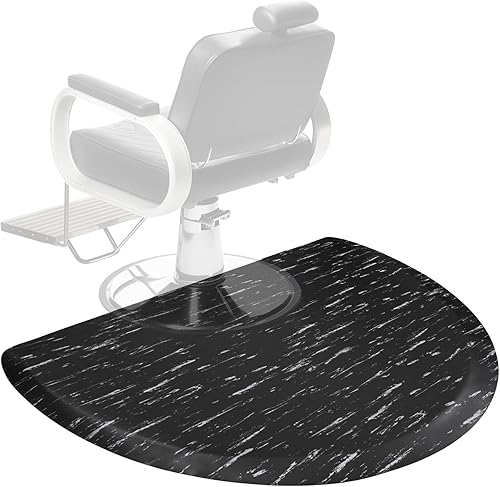 Tapete semicírculo antifatiga para peluqueros y estilistas, antideslizante, serie antigua, tapete para silla de salón y peluquería (3 x 5 x 12