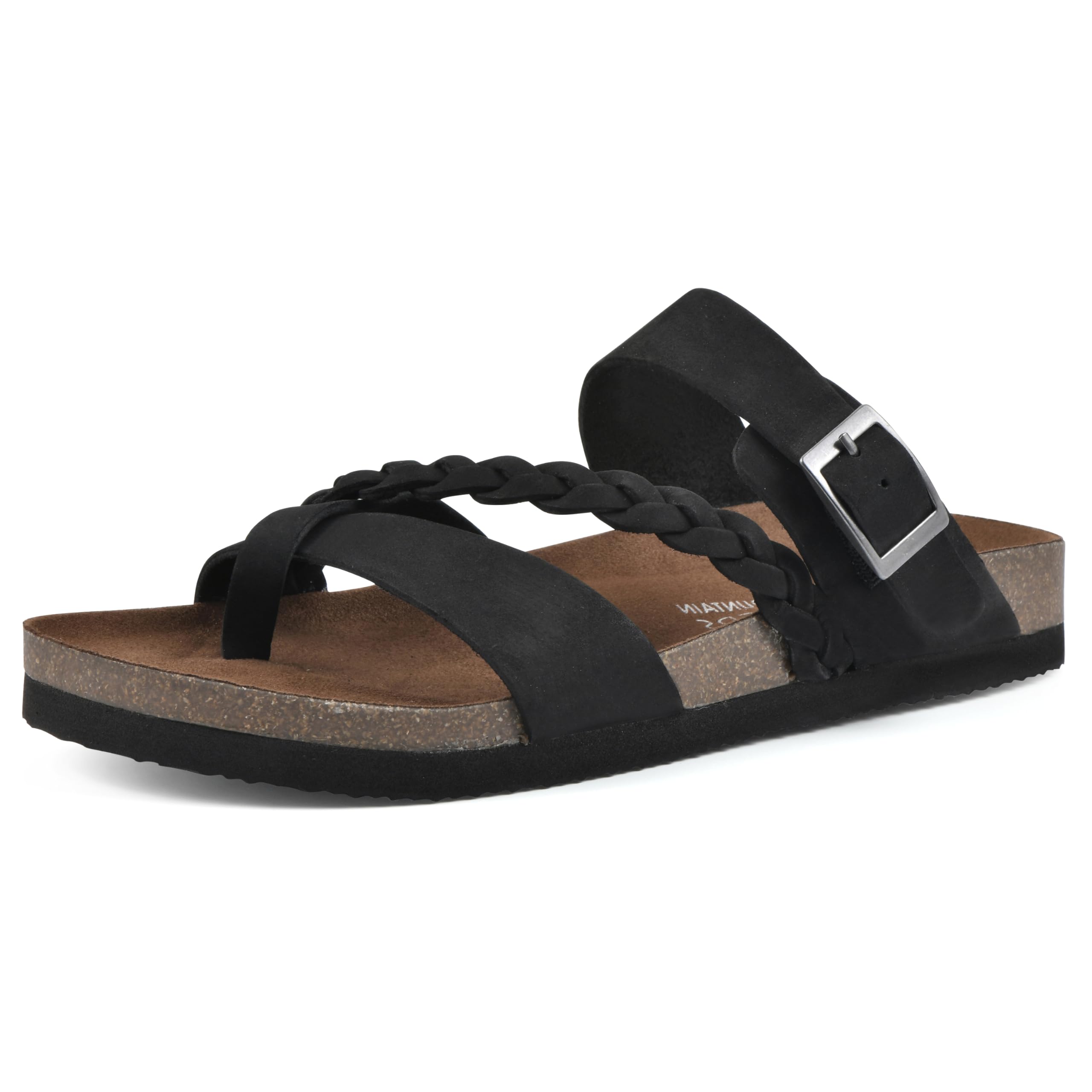 White Mountain Women's Hazy Braided Footbed Sandal