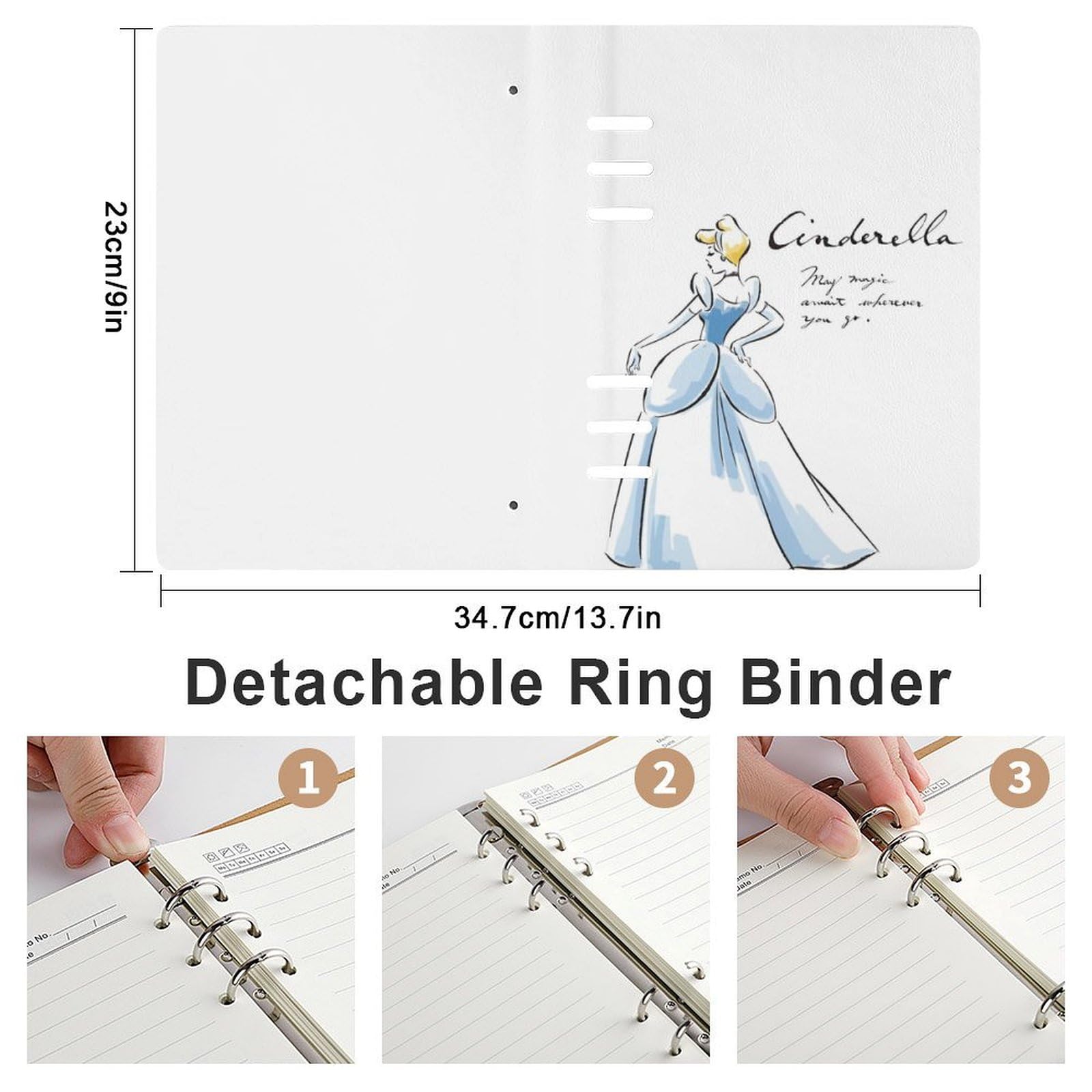 Amazon.co.jp: シンデレラ システム手帳 PU ノートメモ帳