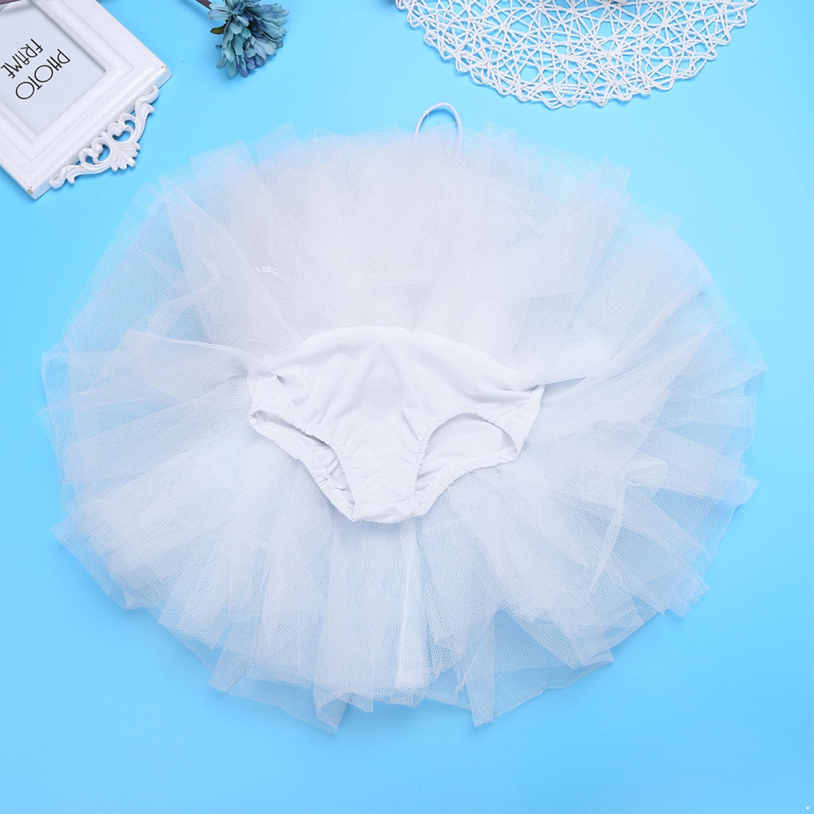 TTAO Ballettkleid Mädchen Tanzkostüm Gymnastik Trikot Tanz Kinder Ärmellos Ballett Schwan Kostüm Tutu Kleid