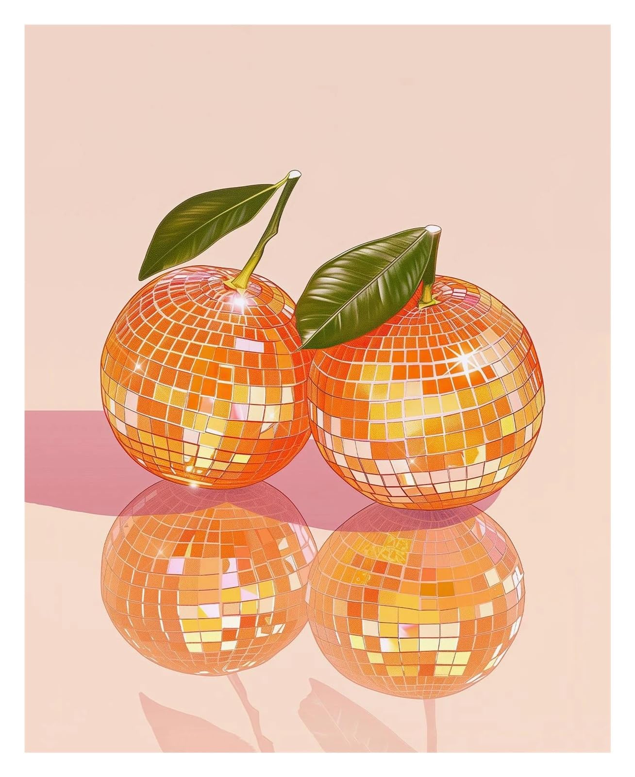 XENITE Wall Art Canvas Prints Canvas Paintings Wall Art Pictures Disco Vintage Cherry Strawberry Blueberry Watermelon Lemon Fruit Art Poster Home Decor(K,50x70cm)