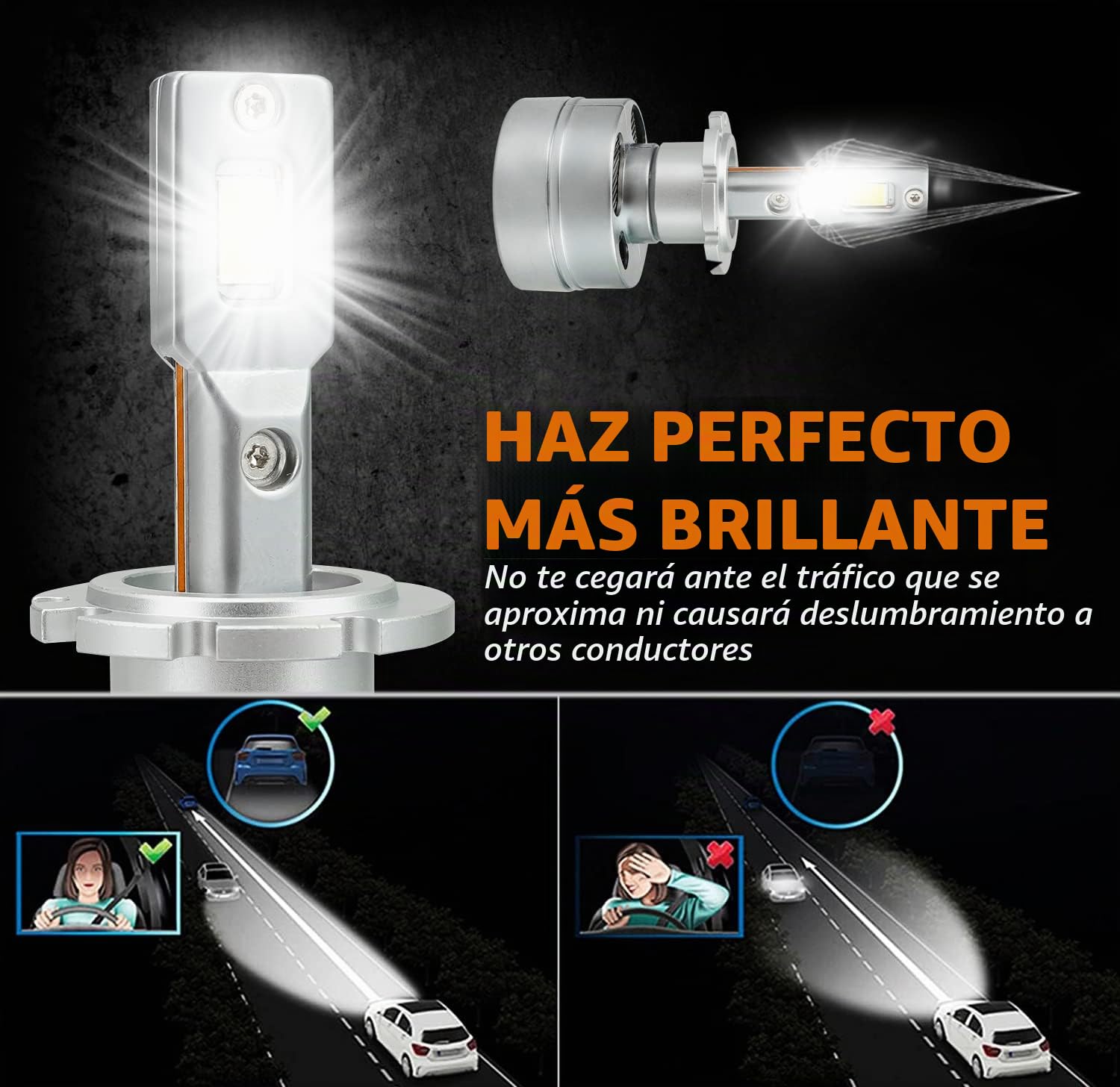 D-Lumina D2S LED Bombilla 100% Canbus 90W 18000LM para Faros de Coche